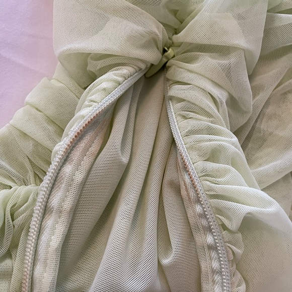 House of CB Fornarina Lime Organza Mesh Maxi Dress - Picture 5 of 5